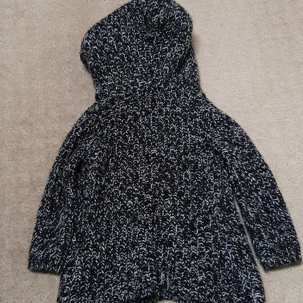 Gymboree 12M  Black and Off White Knit Toggle Sweater Jacket
